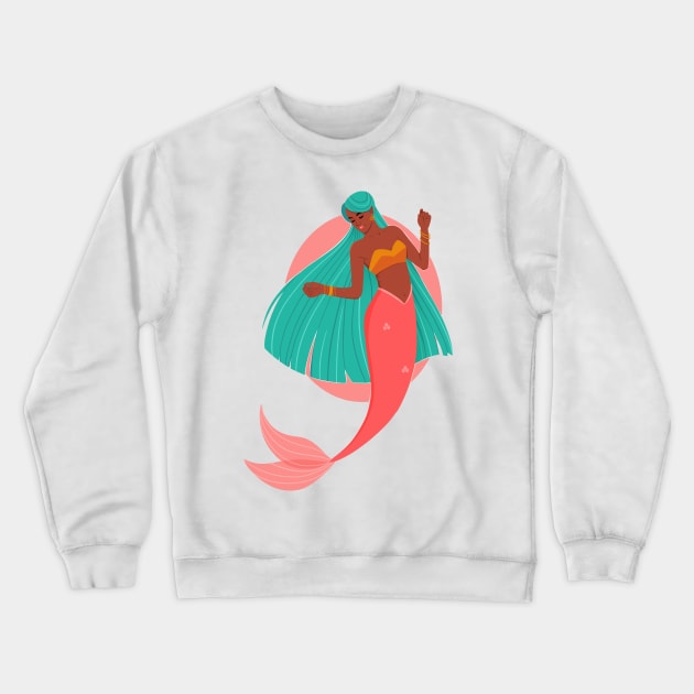 Indian Mermaid Crewneck Sweatshirt by Twkirky